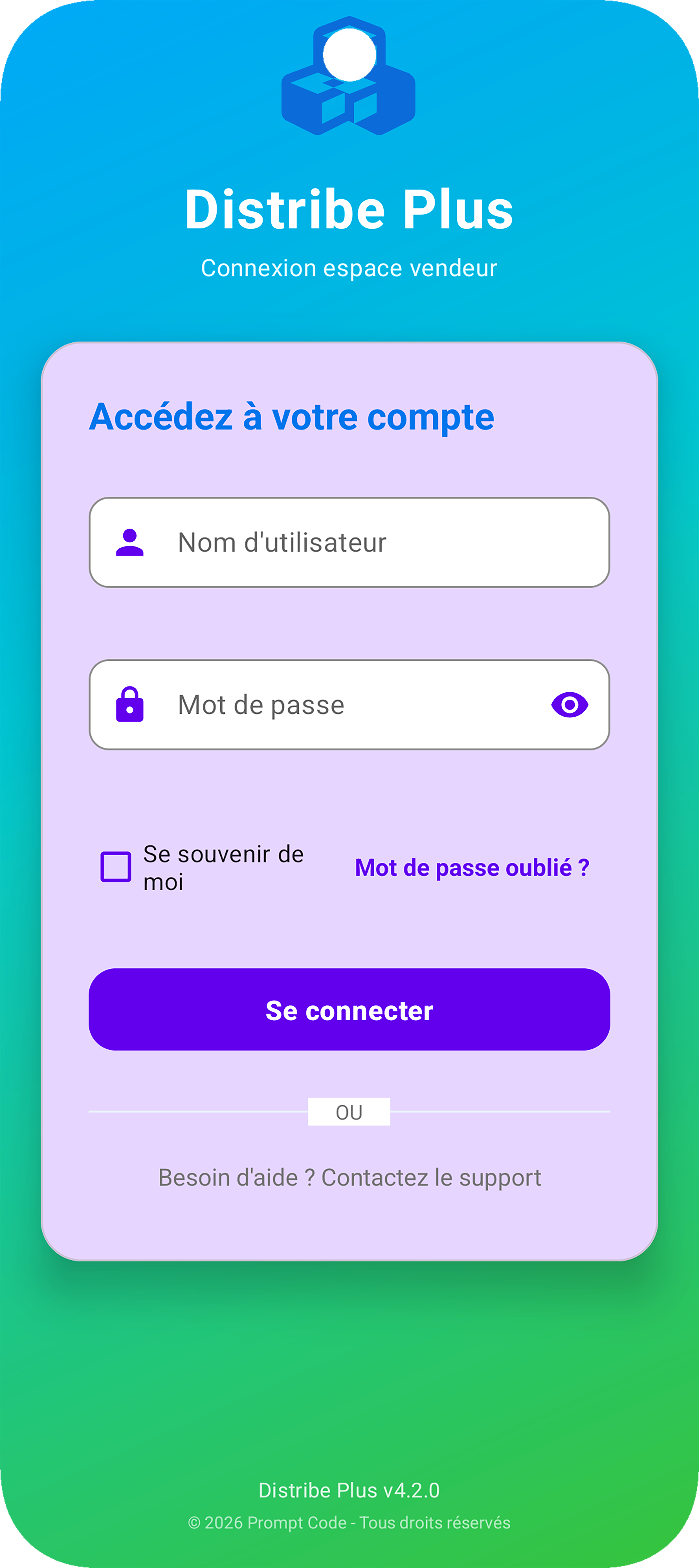 Mockup application mobile